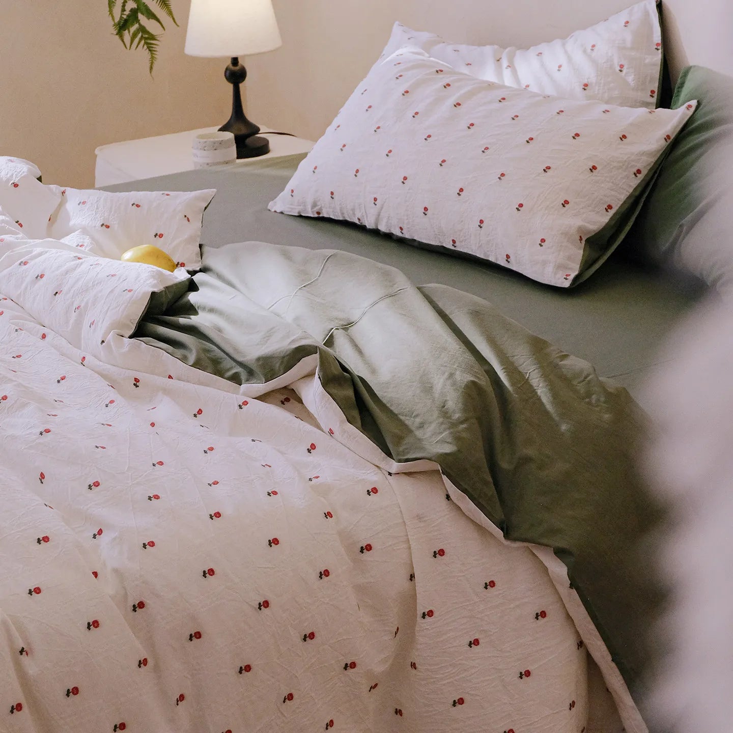 A-class Jacquard Bedroom Four Piece Set, Small Fresh Learning Three Piece Set Pure Cotton Duvet Cover Bed Sheet