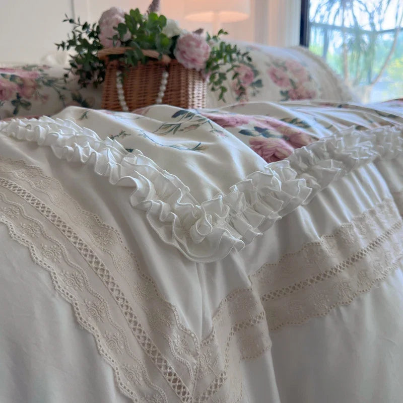 100% Cotton Rose Floral Bedding Set