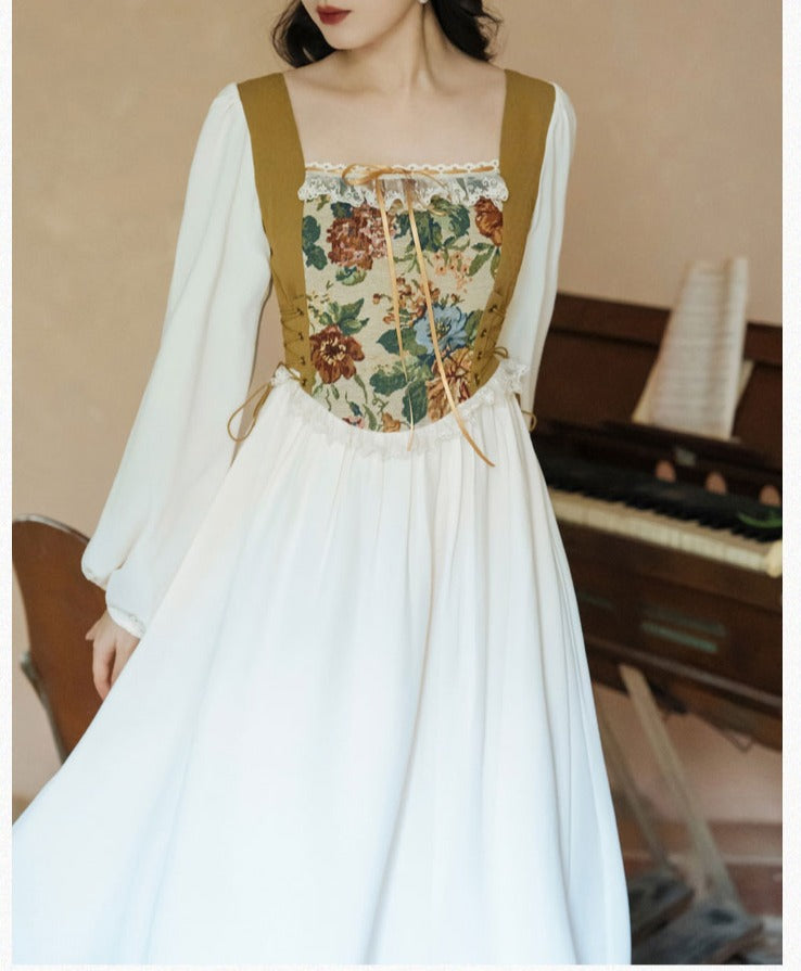 Devina Cottage Witch Cottagecore Bustier Dress
