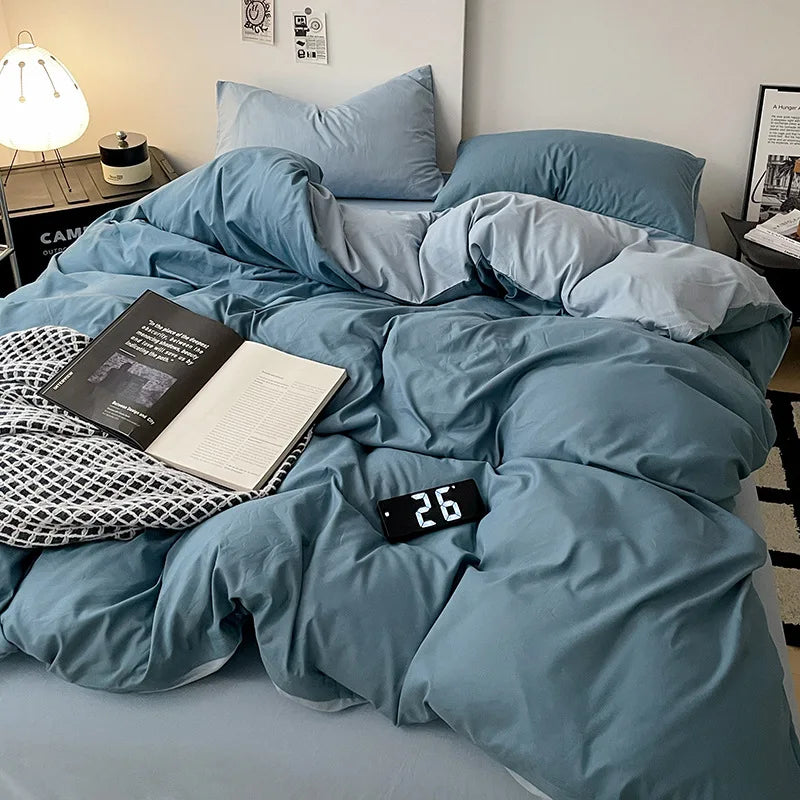 Solid Color Brushed Microfiber Bedding Set