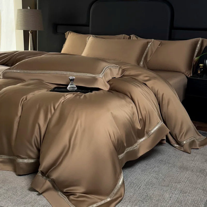 800TC Lyocell Bamboo Fiber Soft Silky Cool Feeling Summer Bedding Set