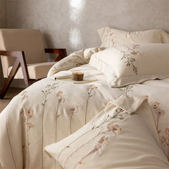 Vintage Floral Embroidery Luxury Bedding Set