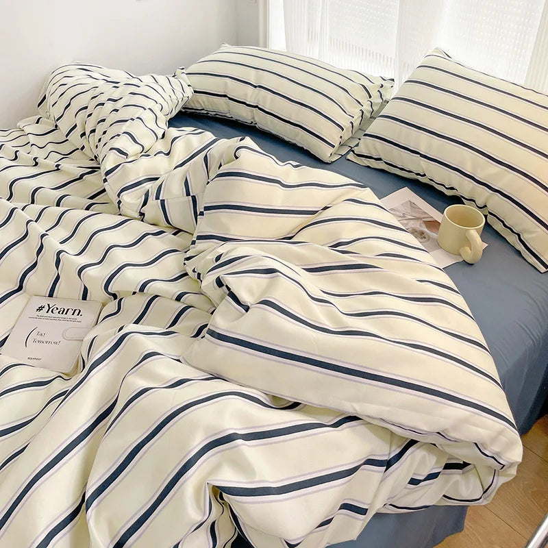 Korean Stripe Bedding Sets