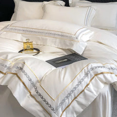 100% Egyptian Cotton Luxury Embroidery Hotel Style Bedding Set