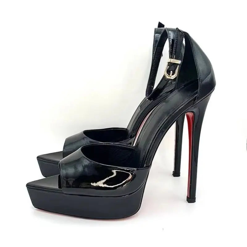 Nude Patent Leather Banquet Shoes