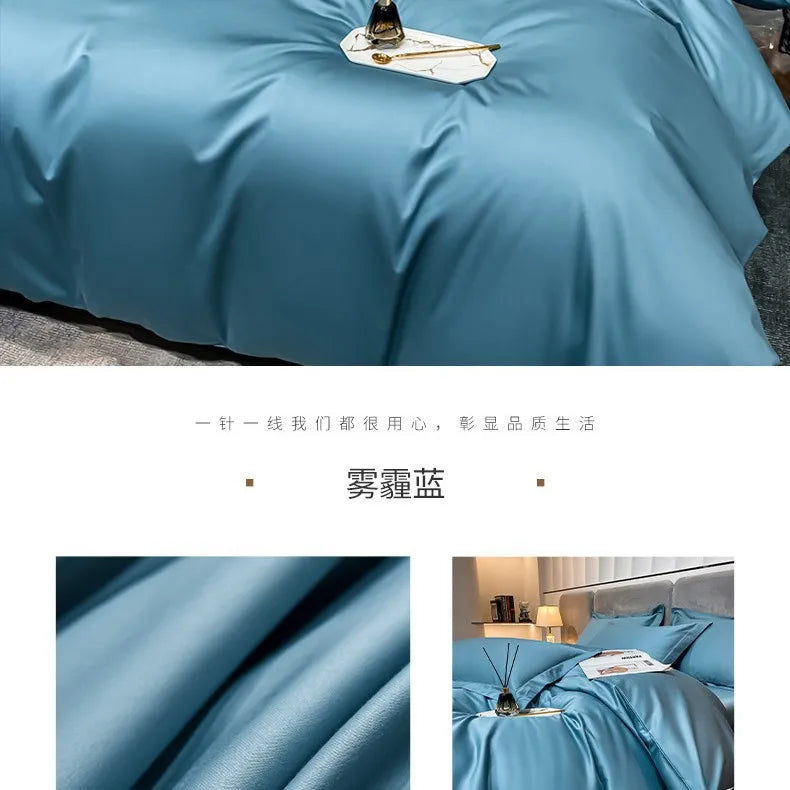 Grade A Long Staple Cotton Luxury High End 4 Piece Bedding Set