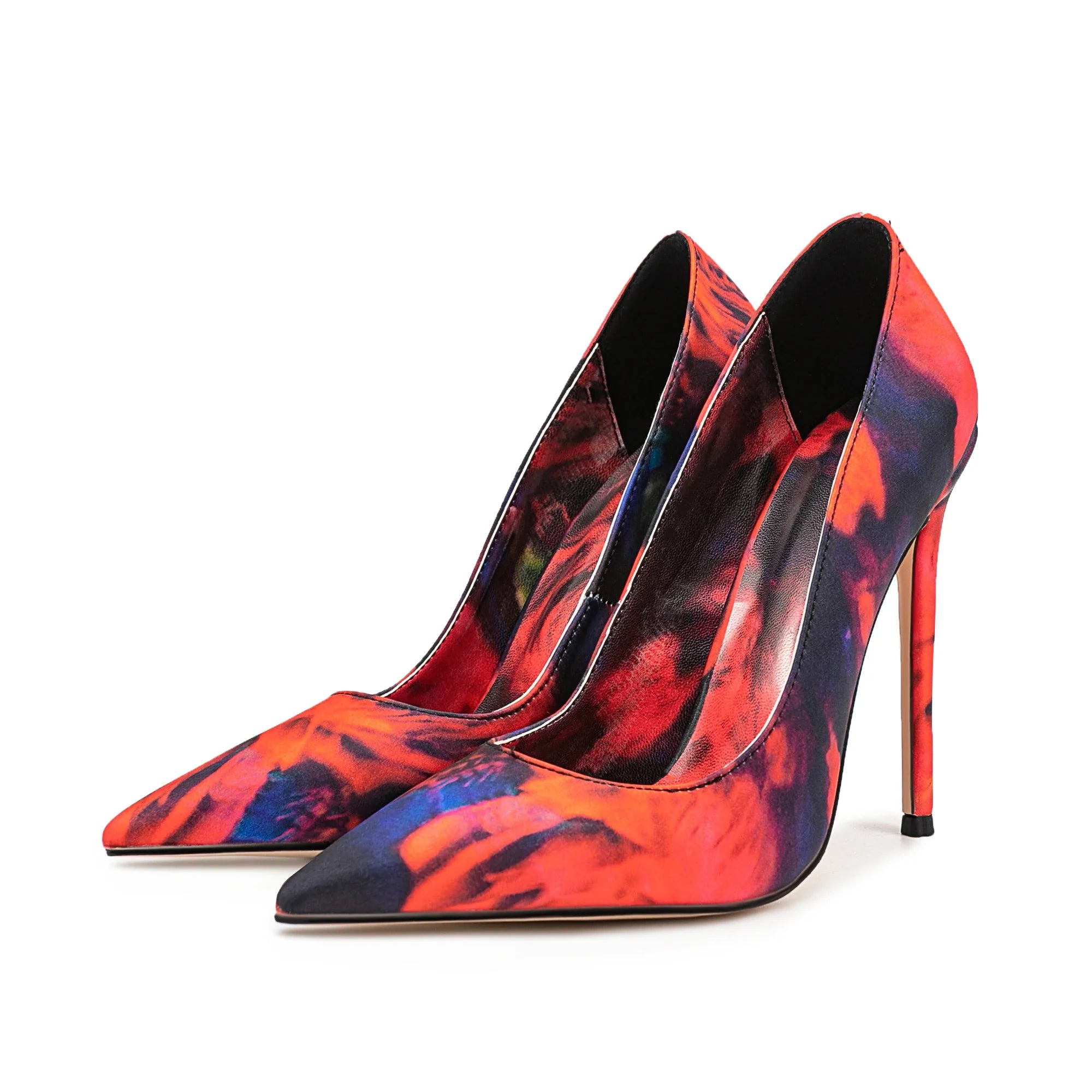 Colored cloth high-heeled Shoes