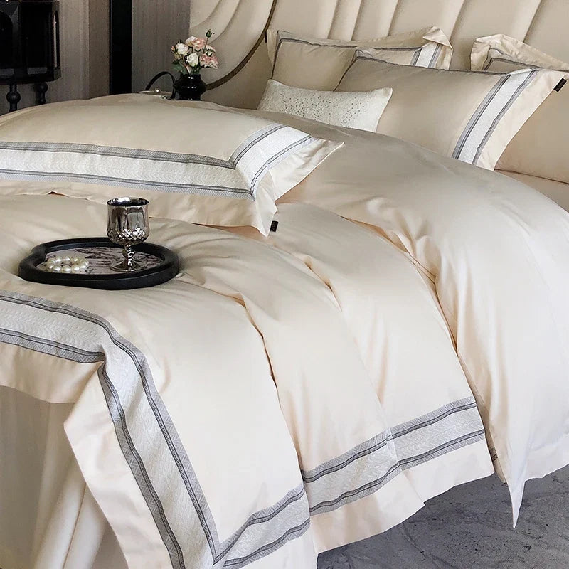 GRADIENT 100% Egyptian Cotton Luxury Embroidery Hotel Style Soft Bedding Set