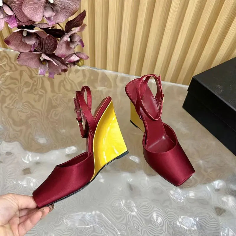 Stylish Peep-Toe High Wedge Heel