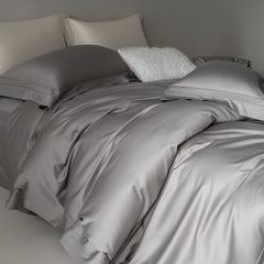 Premium 1000TC Egyptian Cotton Luxury Solid Color Simple Hotel Style Bedding Set