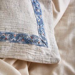 20% Linen and 80% Cotton Jacquard Embroidery Luxury Bedding Set
