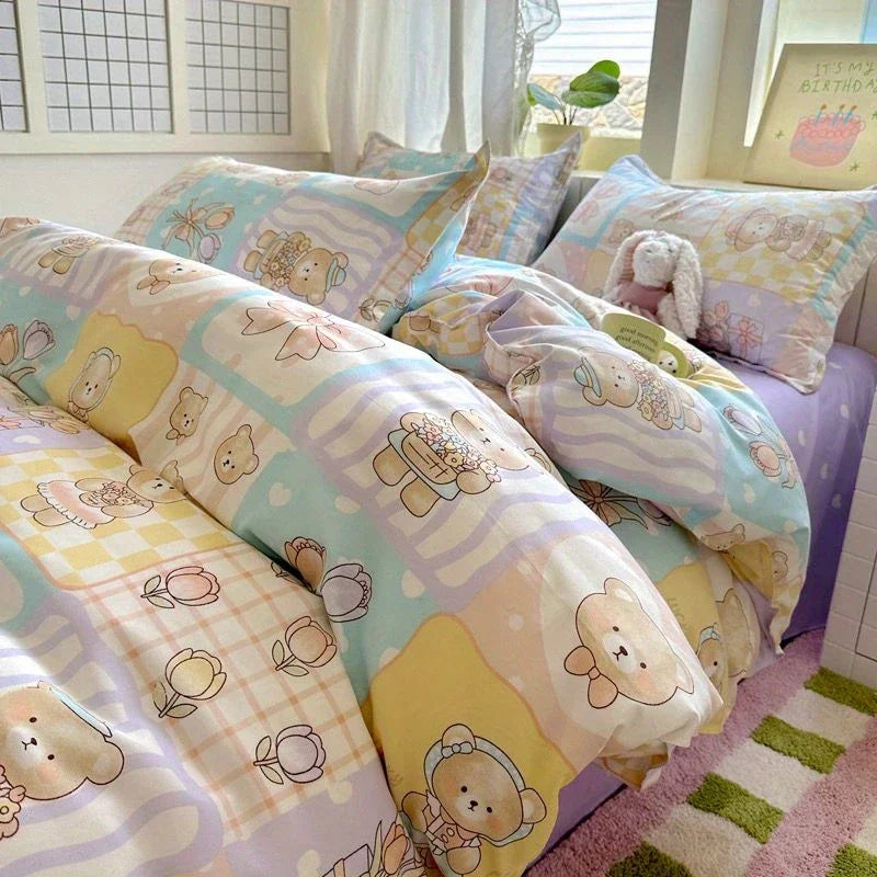 Ins Bear Bedding Set