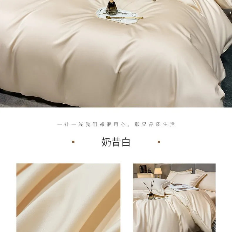 Grade A Long Staple Cotton Luxury High End 4 Piece Bedding Set
