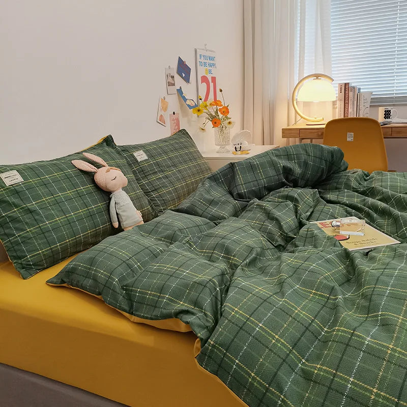 Japanese Plaid Bedding Sets