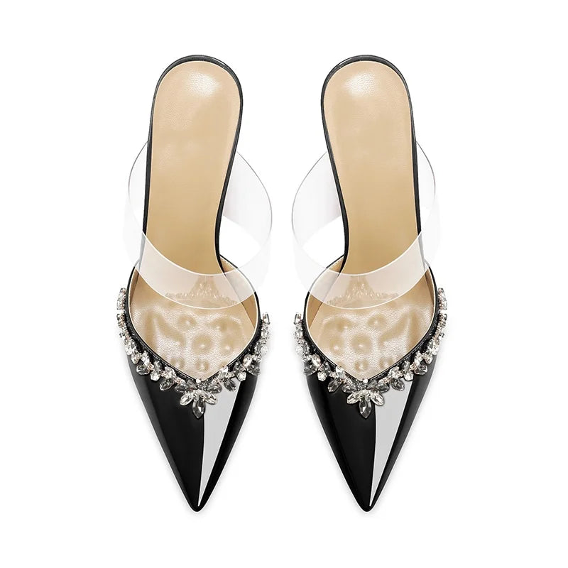 Autumn French Baotou Cool Slippers Niche Design Sexy Nude Temperament High Heels
