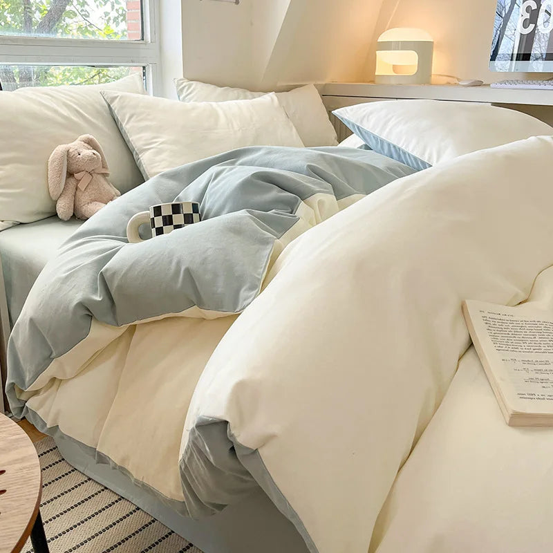 300TC 100% Cotton Sheet Set Full Size Home Bedding Set
