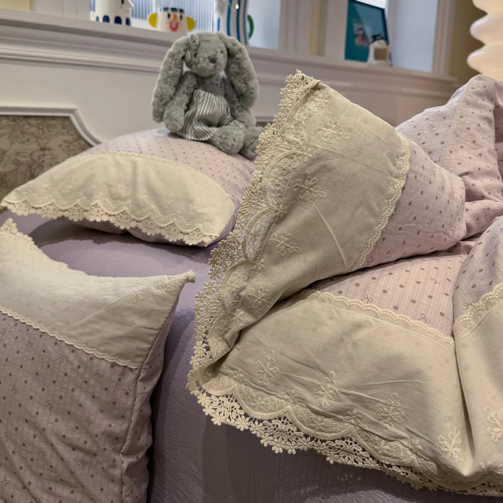 French Style Full Cotton Four Piece Bedding Set