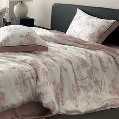 Luxury Organic Bamboo Soft Silky Printing Bedding Set