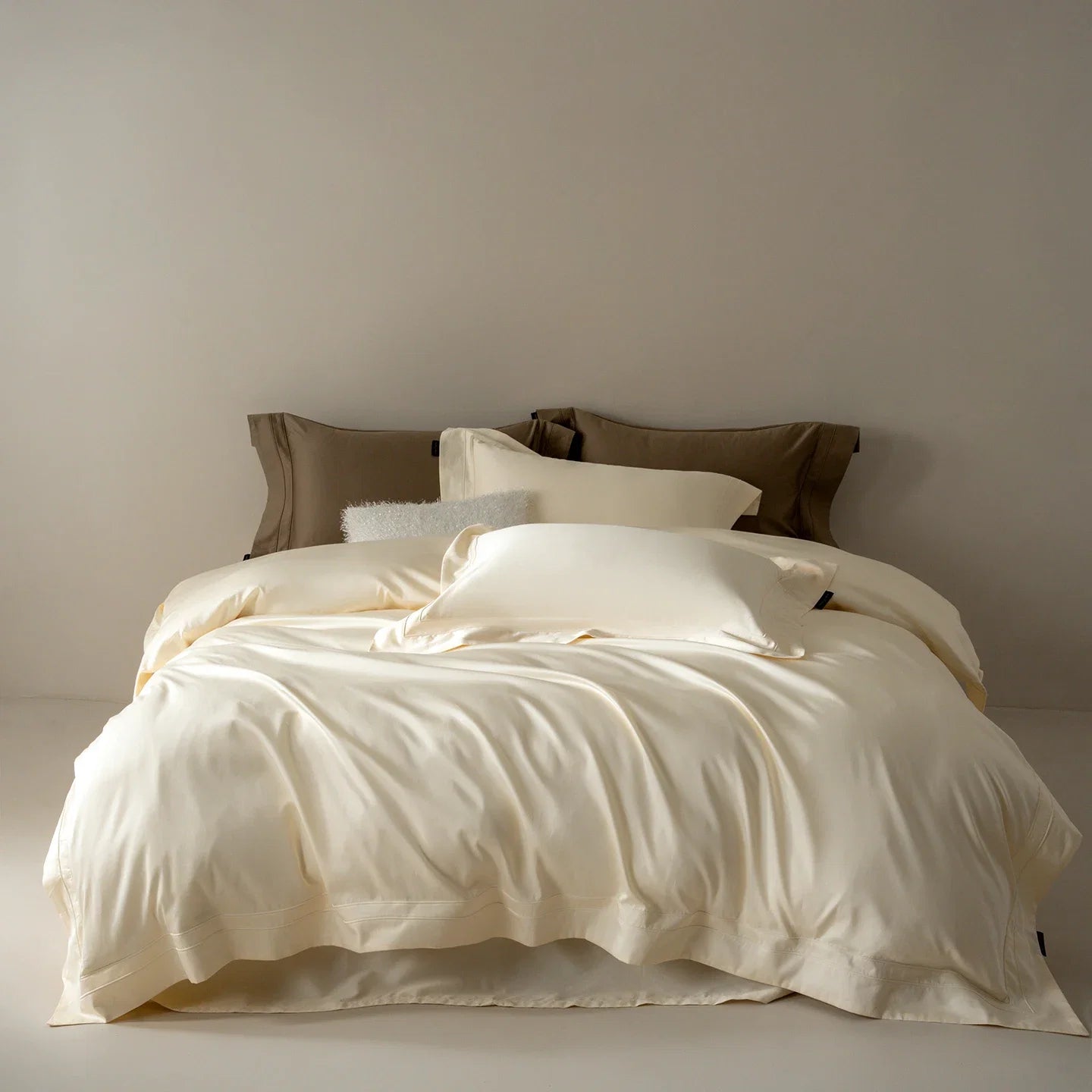 Premium 1000TC Egyptian Cotton Luxury Solid Color Simple Hotel Style Bedding Set