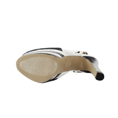 cowhide Platform rivet Mixed Colors Catwalk Shoes