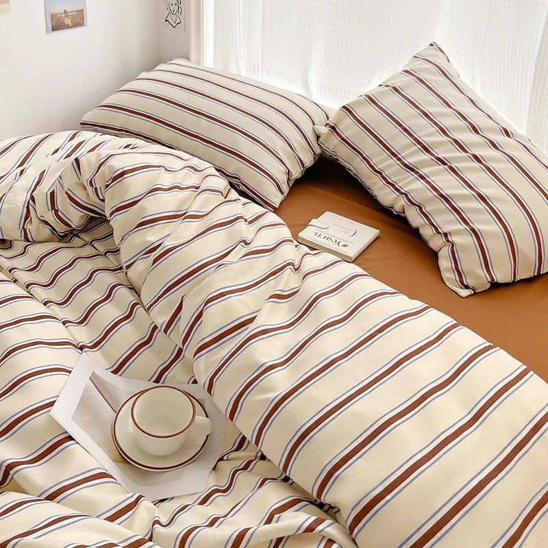 Korean Stripe Bedding Sets
