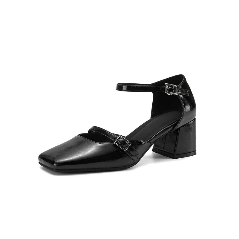 leather sheepskin thick Heel