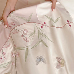 Flowers Embroidery Bedding Set
