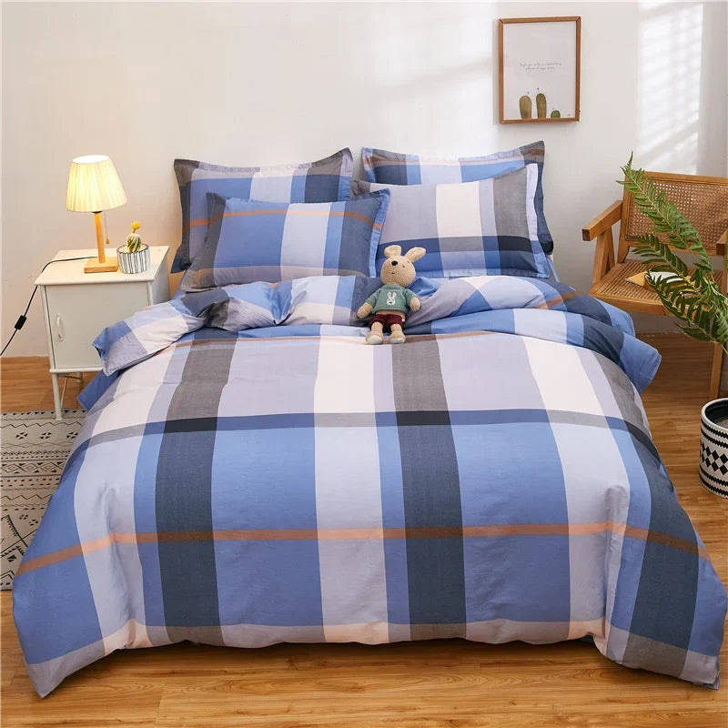 Geometric comforter cover 100%  Minimal 1 piece Cotton Skin-friendly Duvet cover Quilt covers for queen king single size bed