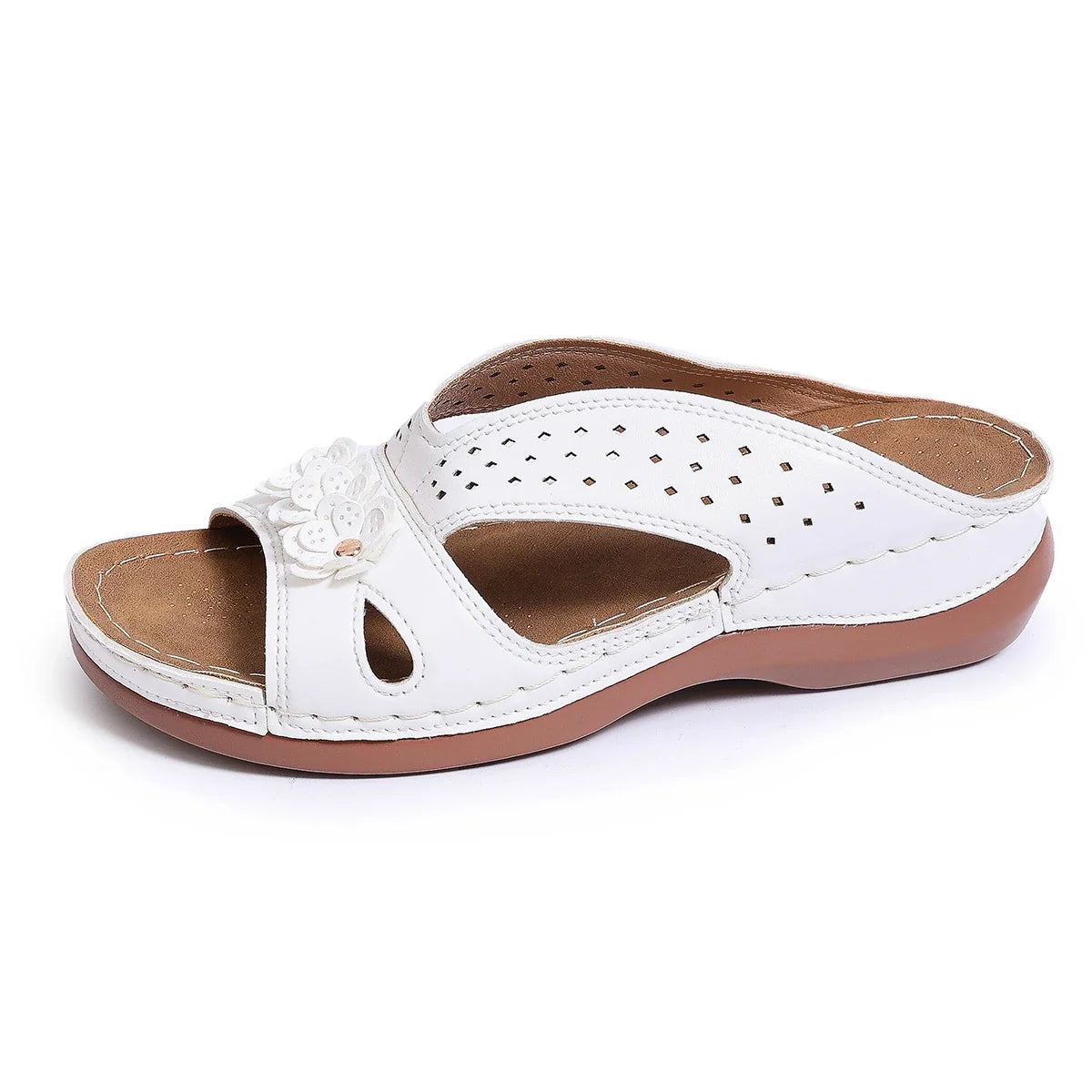 Slippers Casual Flower Hollow Wedge Beach Shoes