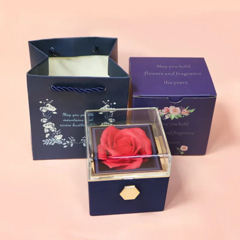 Eternal Rose Spin Display Jewelry Box