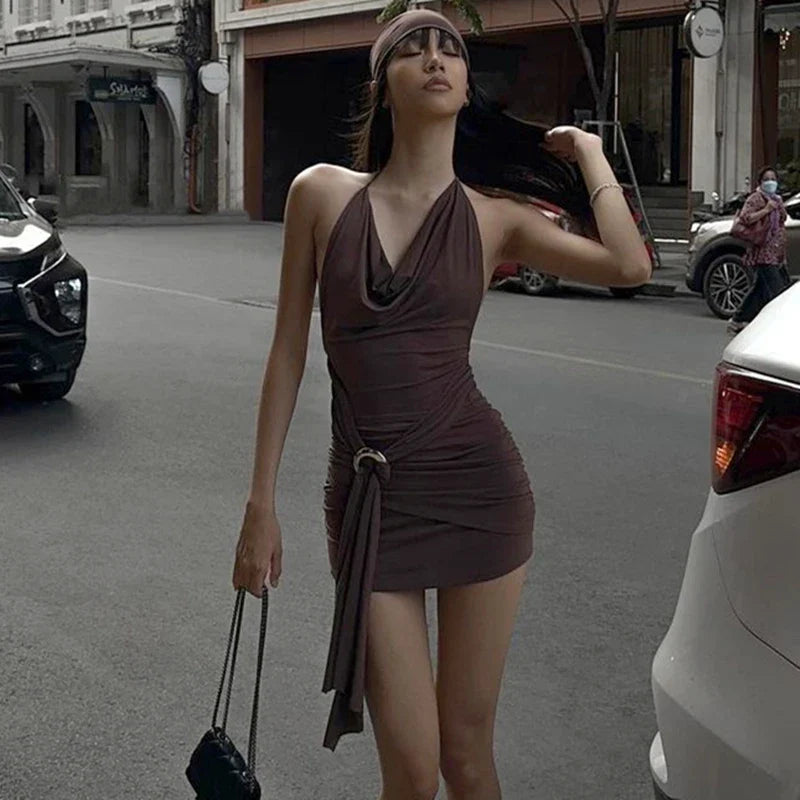 Mariposa Low Cut Backless Mini Dress