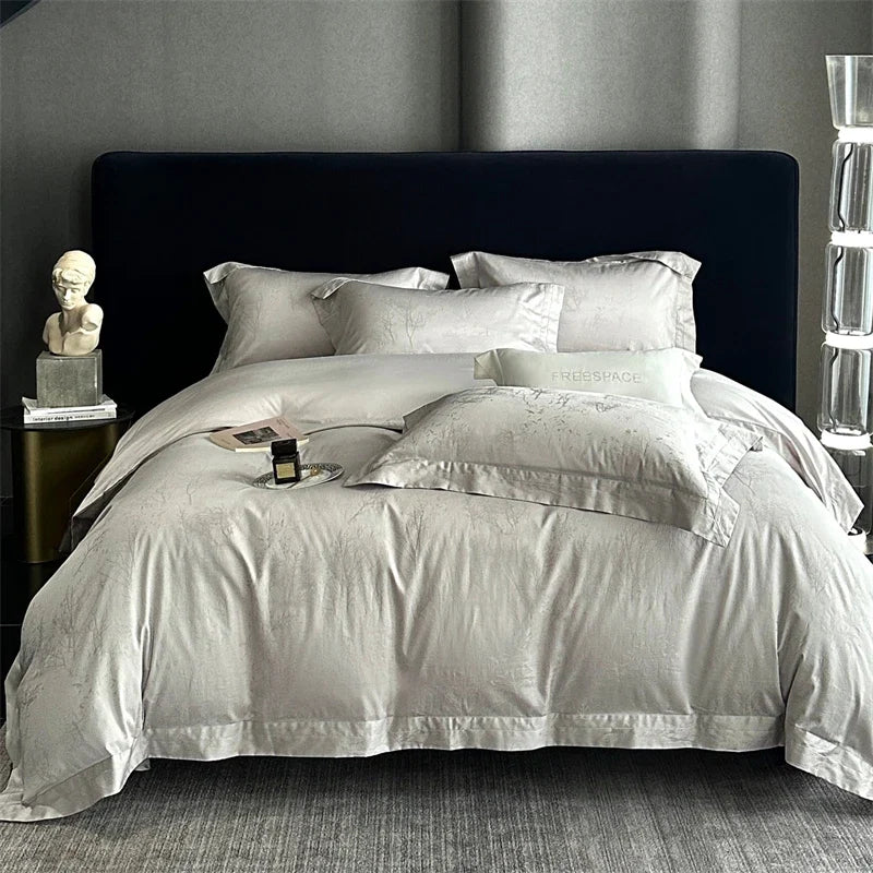 Premium 1000TC Egyptian Cotton Jacquard Luxury 4Pcs Bedding Set