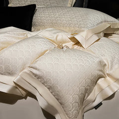 Lyocell Cotton Jacquard Soft Silky Luxury Bedding Set