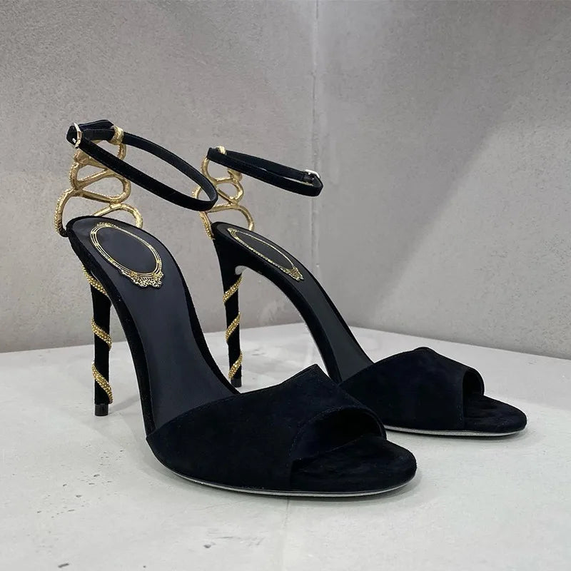Sexy Socialite Open Toe Round Toe Sandals