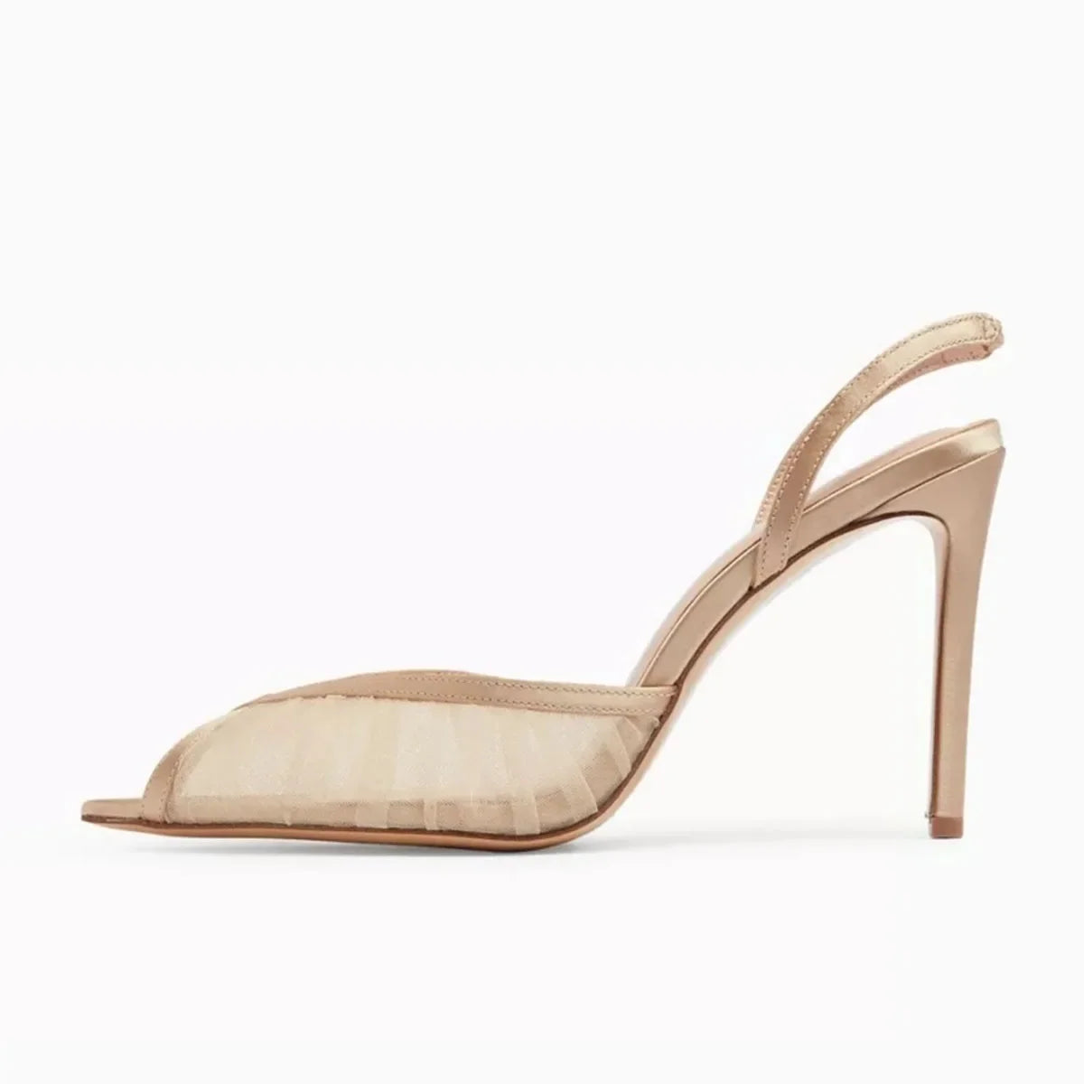 Black Mesh Pleated Banquet Shoes