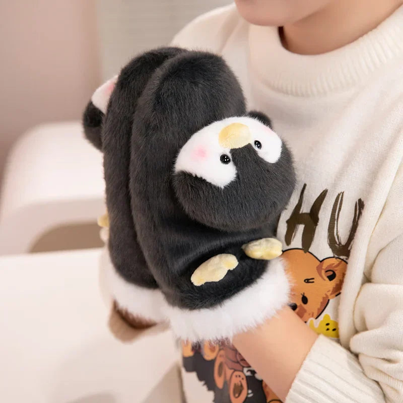 Cute Plush Cartoon Animals Soft Warm Gloves