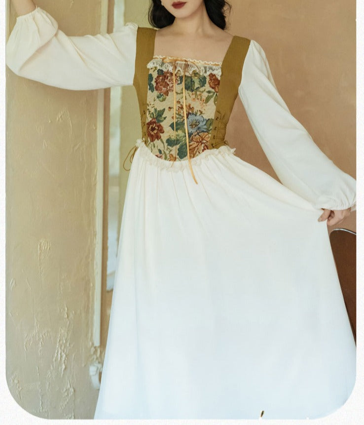 Devina Cottage Witch Cottagecore Bustier Dress