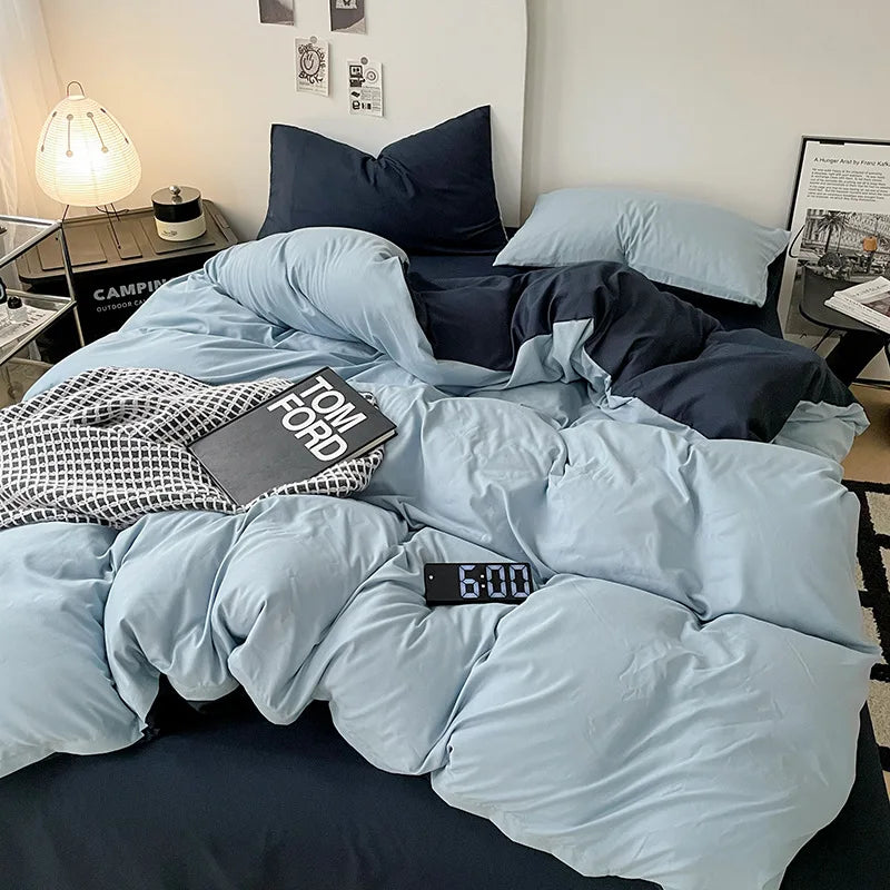 Solid Color Brushed Microfiber Bedding Set