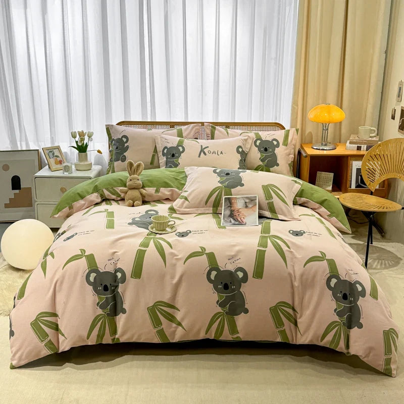 High Quality 100% Cotton Duvet Cover Set Modern Striped Printed Bedding Set
