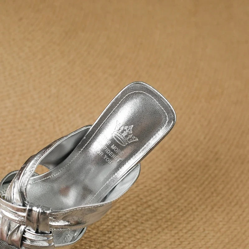 Square Toe Exposed Leather