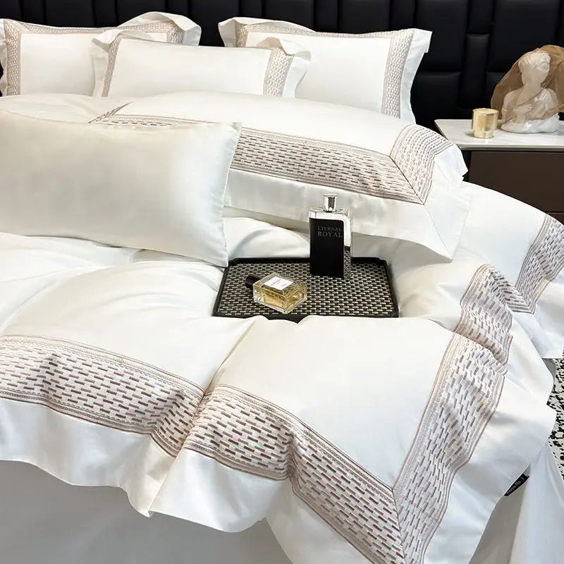 600TC Egyptian Cotton Luxury Embroidery Hotel Style Bedding Set