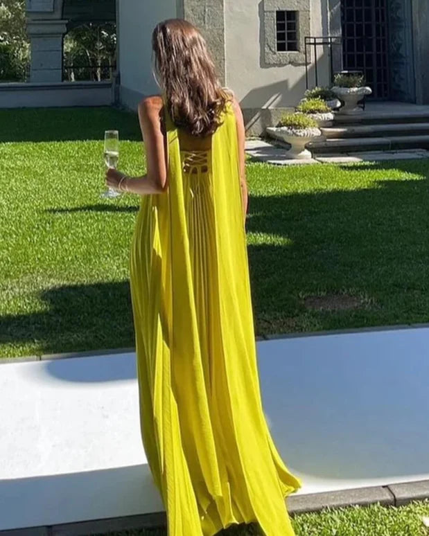 Starting Fresh Strapless Ribbon Maxi Dress