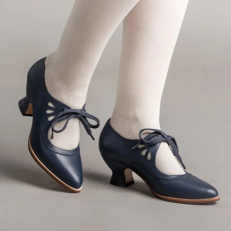 Zapato Tacon Alto Women Retro Pointed High Heel