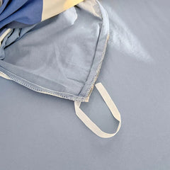 Japanese Style Bedding Sheet Set No Filler Striped Grid Minimalist Duvet Cover Pillowcase Double Queen Washed Cotton Bed Linens