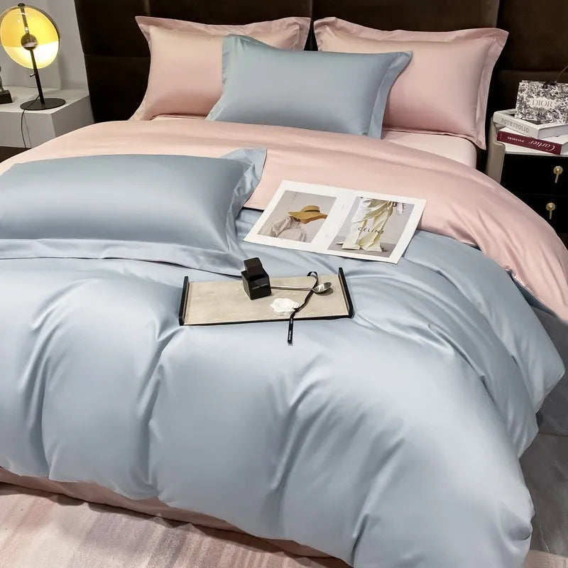 Grade A Long Staple Cotton Luxury High End 4 Piece Bedding Set