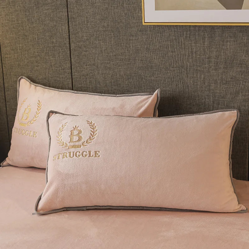 Winter Thick Warm Plush Duvet Cover Set Luxury Bedding Set
