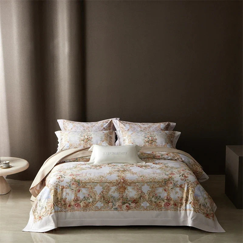 Luxury Floral Print Bedding Set
