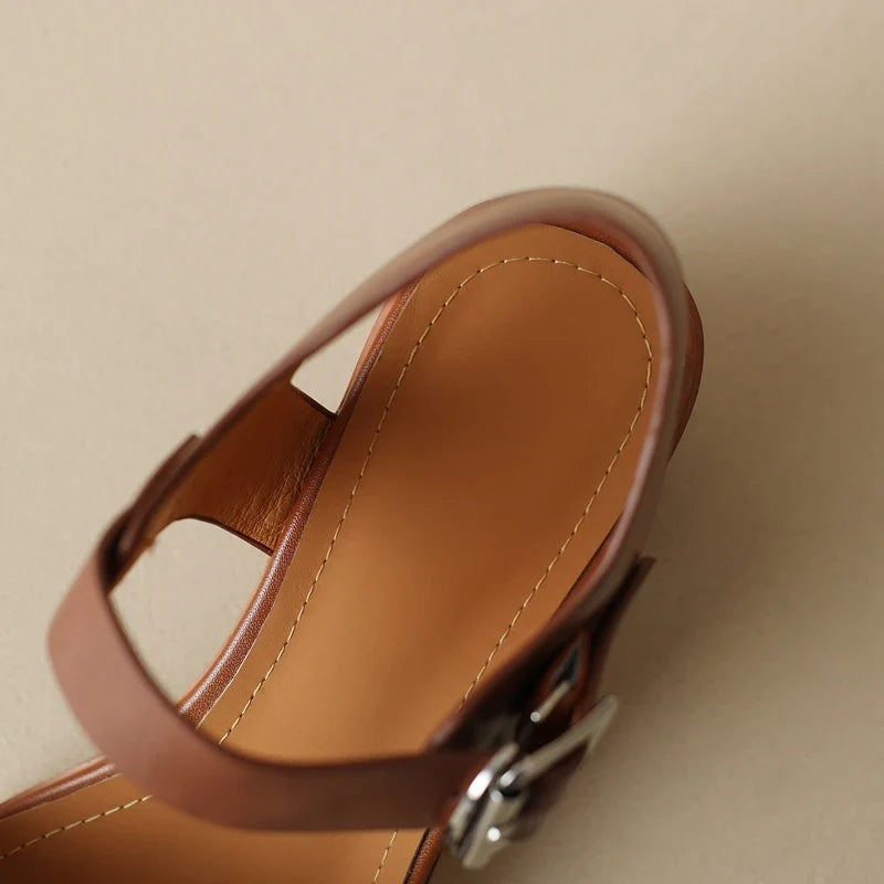 leather cowhide metal belt buckle