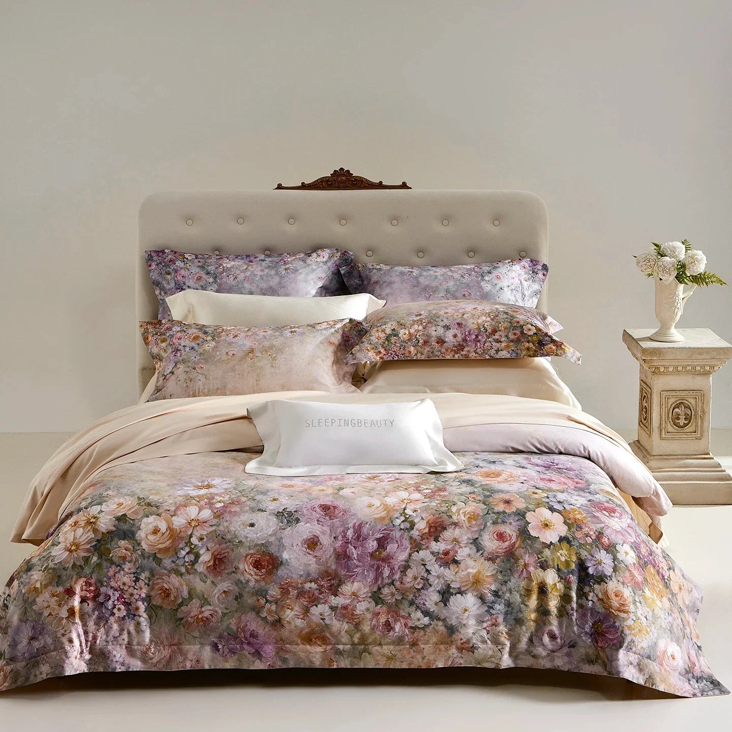 Vintage Oil Painting Style Rose Flowers Pattern Bedding Set