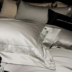 1000TC Egyptian Cotton Jacquard Wide Border Luxury Bedding Set